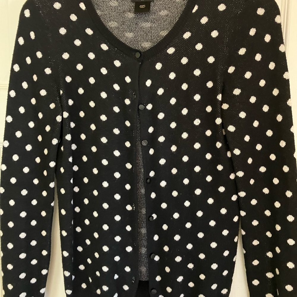 Black and White Polka Dot Sweater